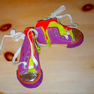 Neon & Glitter Hightop Sneakers